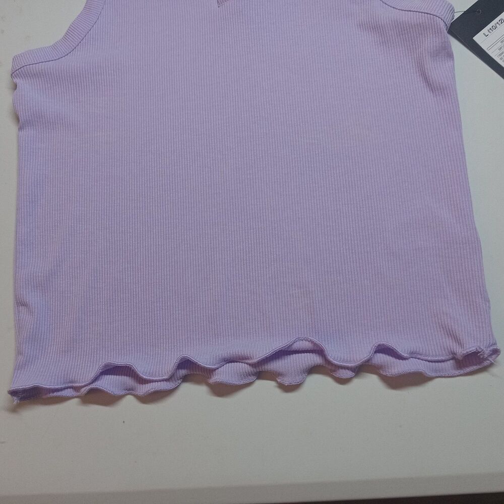 Girls' Polo Shirt Collar Tank Top - Art Class™ Lavender L - Picture 4 of 7